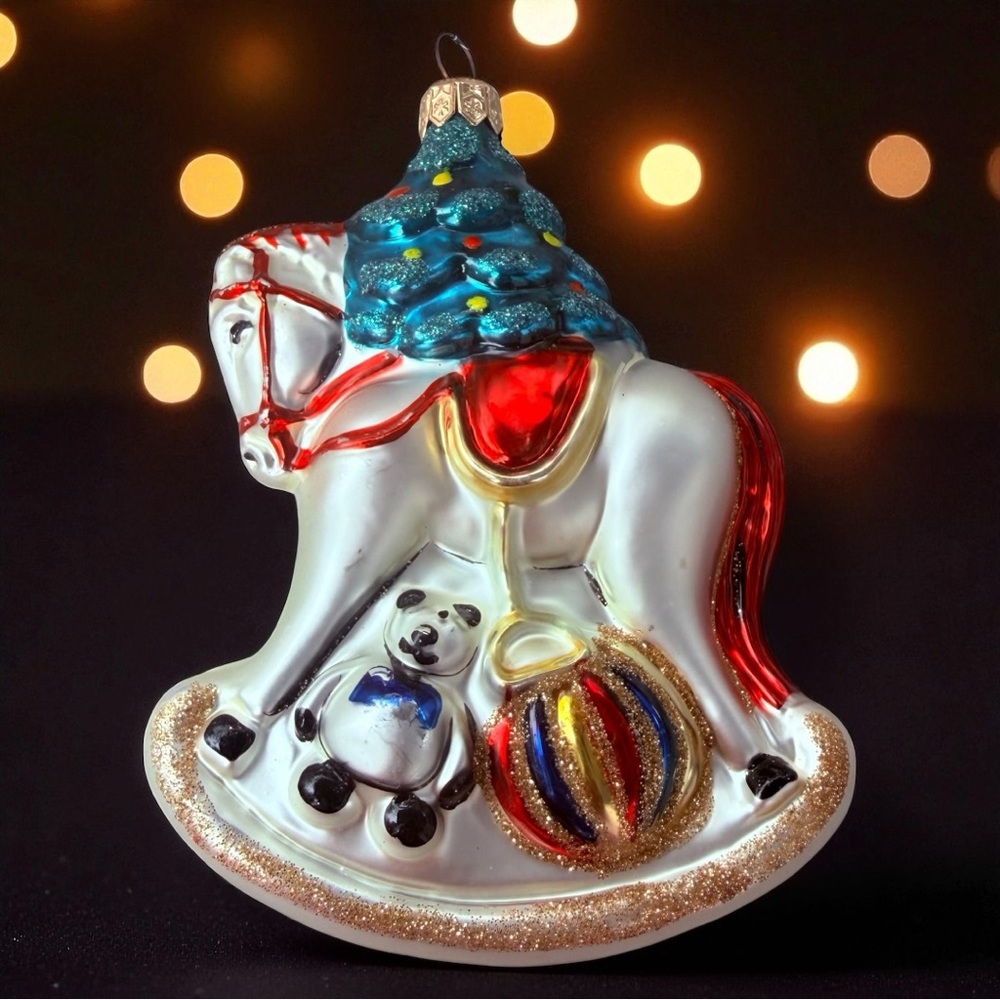Kurt Adler Polonaise Rocking Horse Christmas Tree Ornament